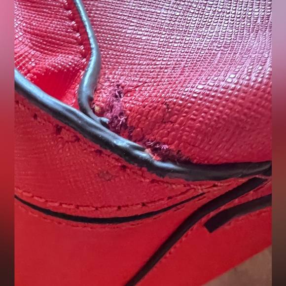 Tory Burch Emerson Poppy Orange Zip Tote Bag - Picture 14 of 16